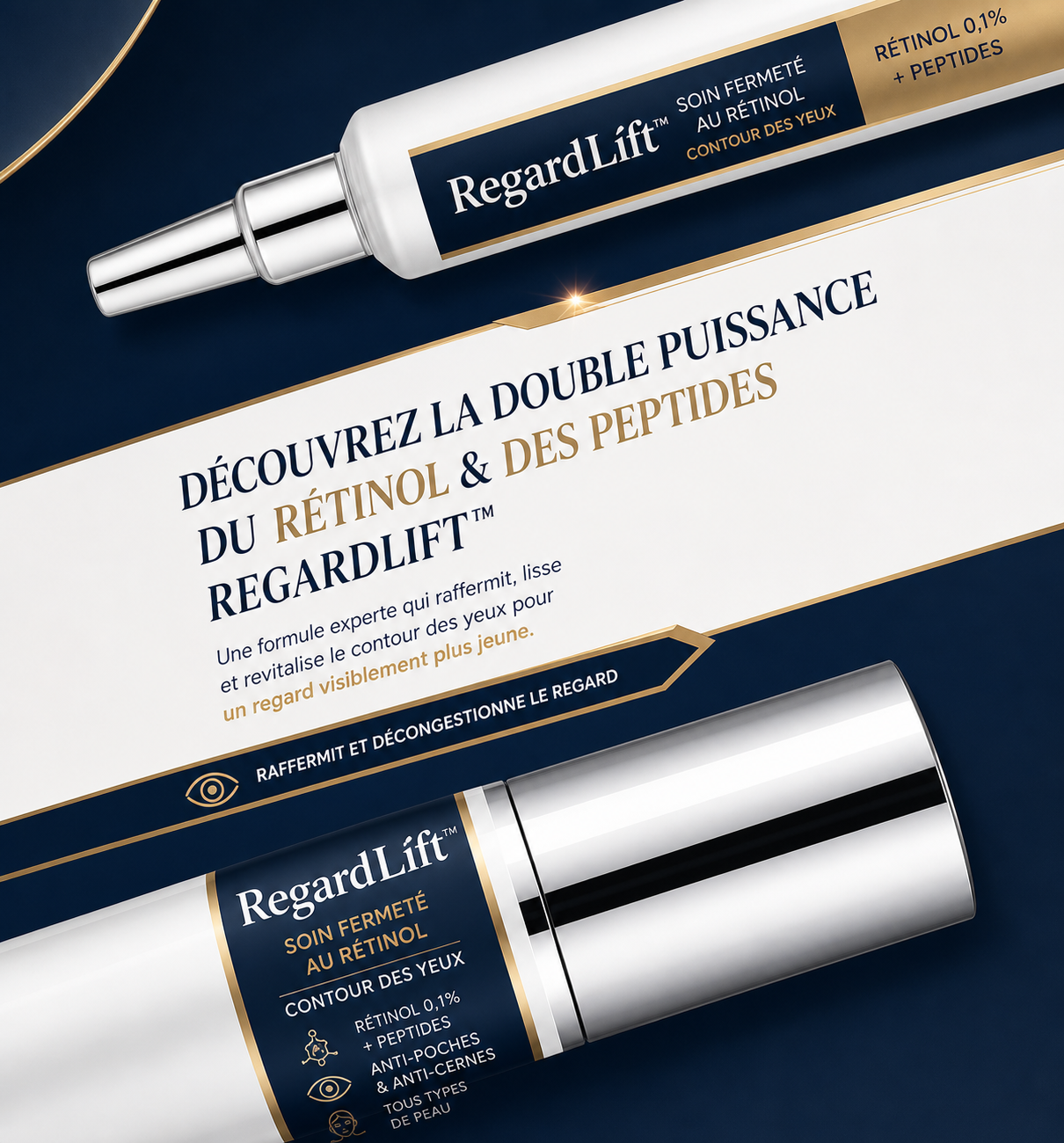 👁️ RegardLift™ ✨ Le soin ciblé qui efface les poches sous les yeux et illumine votre regard