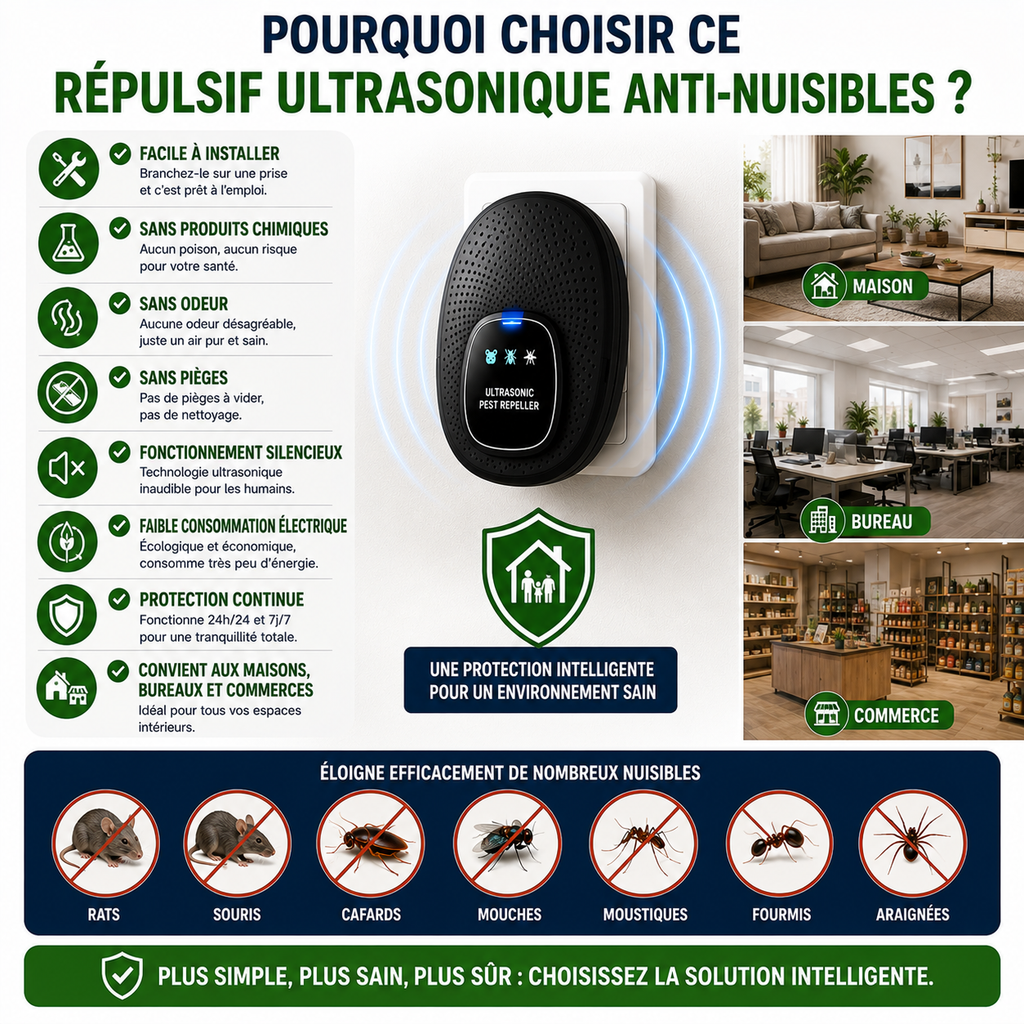 Répulsif Ultrasonique Anti-Nuisibles