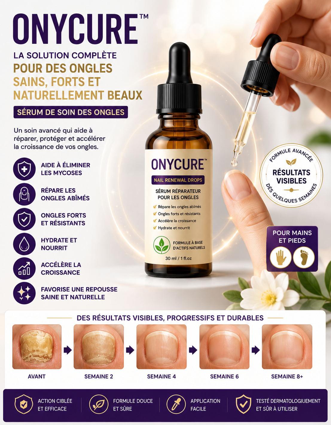 ONYCURE™  Sérum   – Soin Intensif pour Ongles Abîmés