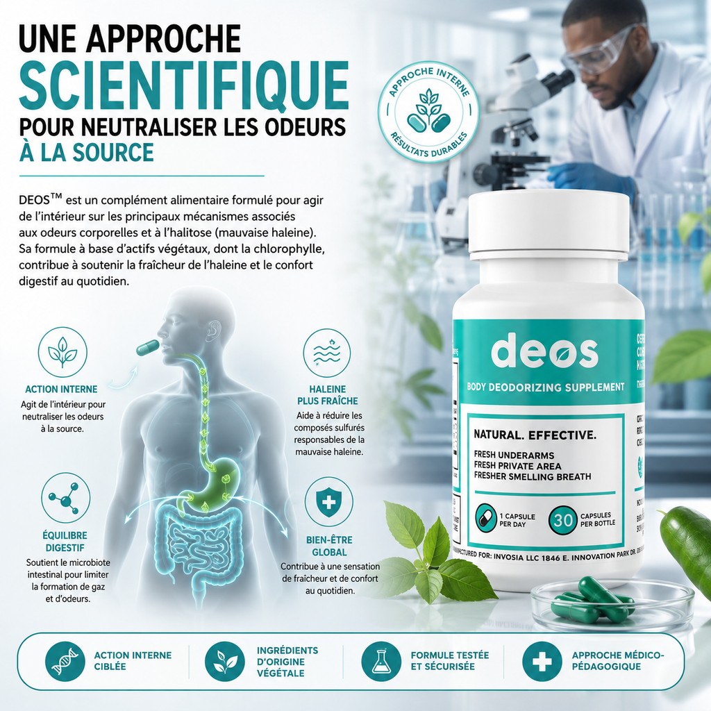DEOS™ — La Solution Intérieure Contre les Odeurs Persistantes