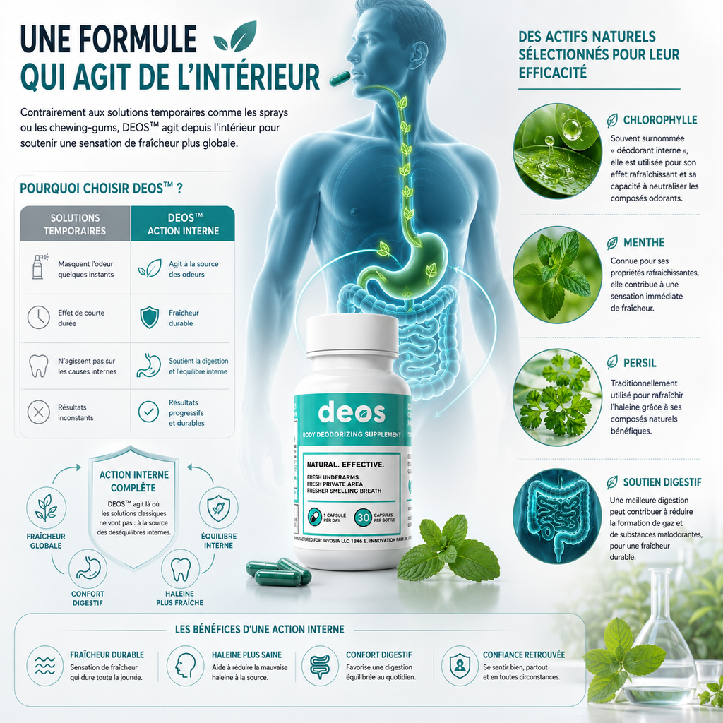 DEOS™ — La Solution Intérieure Contre les Odeurs Persistantes
