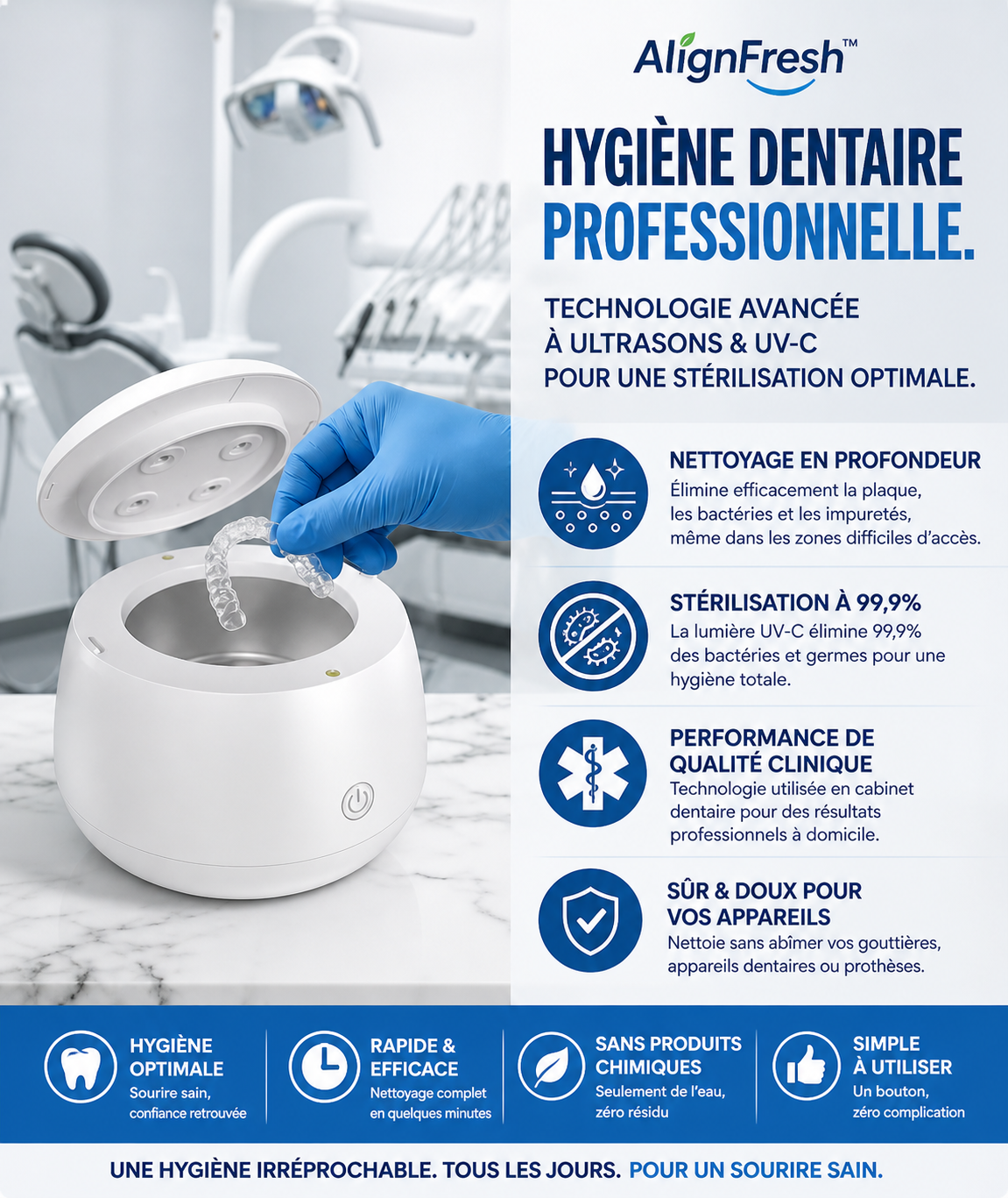 ✨ AlignFresh™ — Nettoyez votre appareil en profondeur en seulement 5 minutes