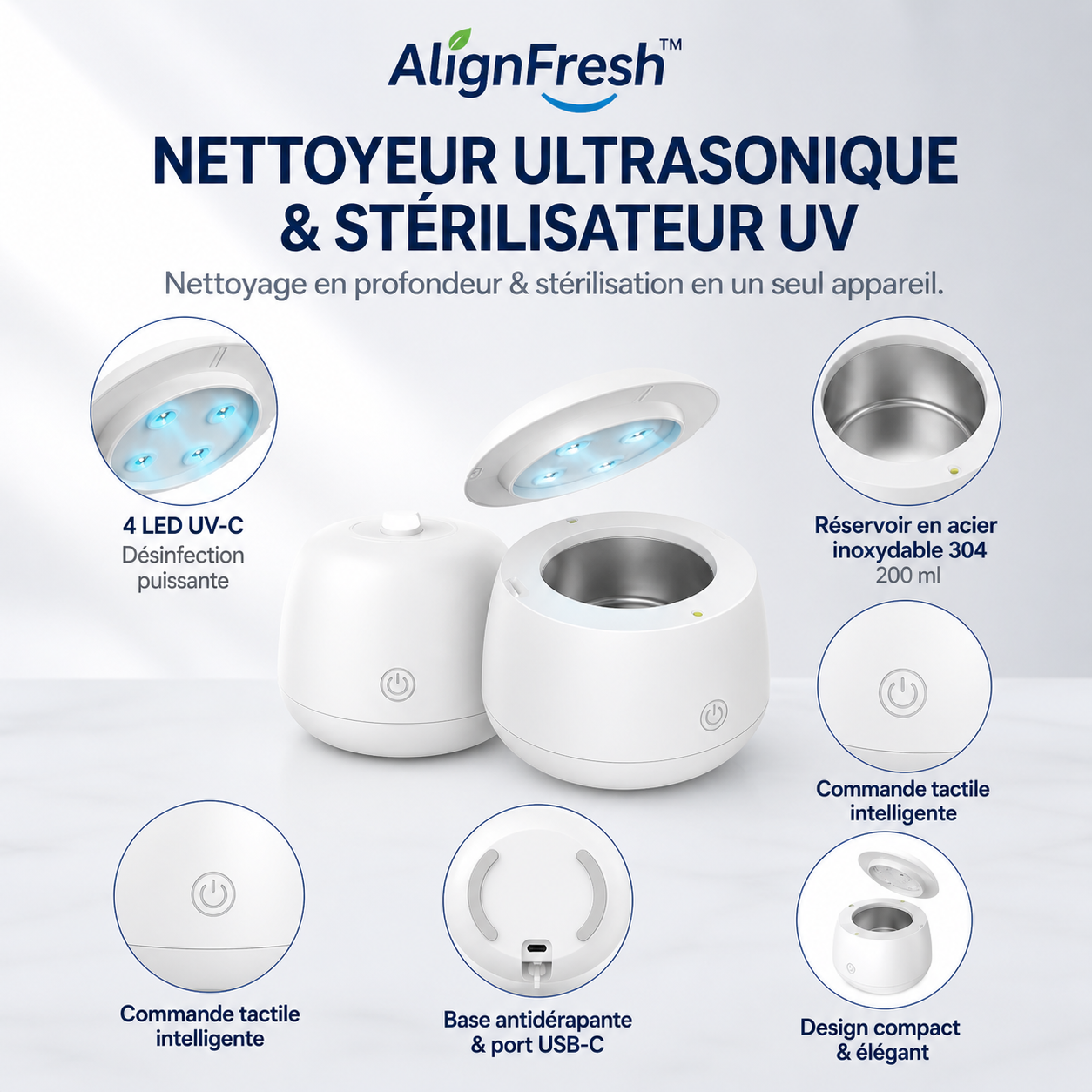 ✨ AlignFresh™ — Nettoyez votre appareil en profondeur en seulement 5 minutes