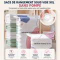 SpaceMax™ ,Pack de 2 sacs de rangement sous vide sans pompe (un grand modéle et un modéle moyen )
