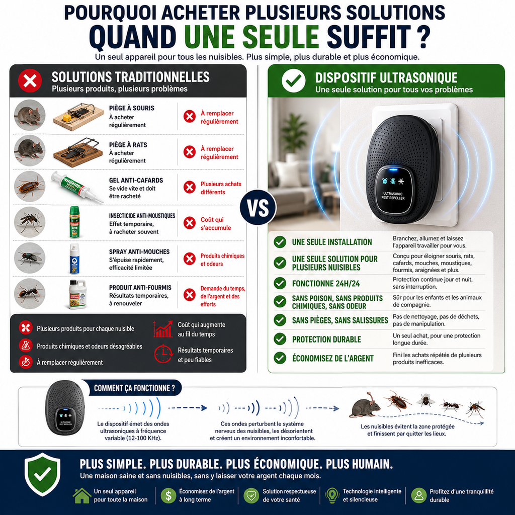 Répulsif Ultrasonique Anti-Nuisibles