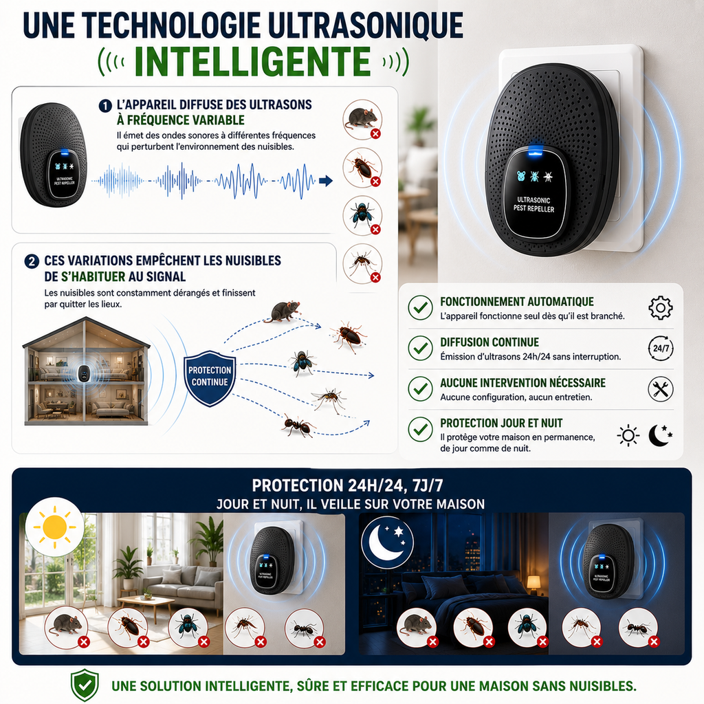 Répulsif Ultrasonique Anti-Nuisibles