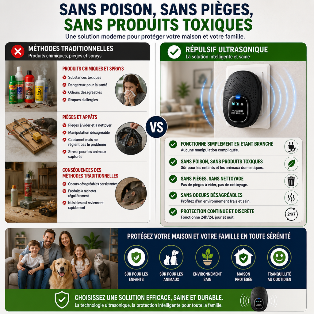 Répulsif Ultrasonique Anti-Nuisibles