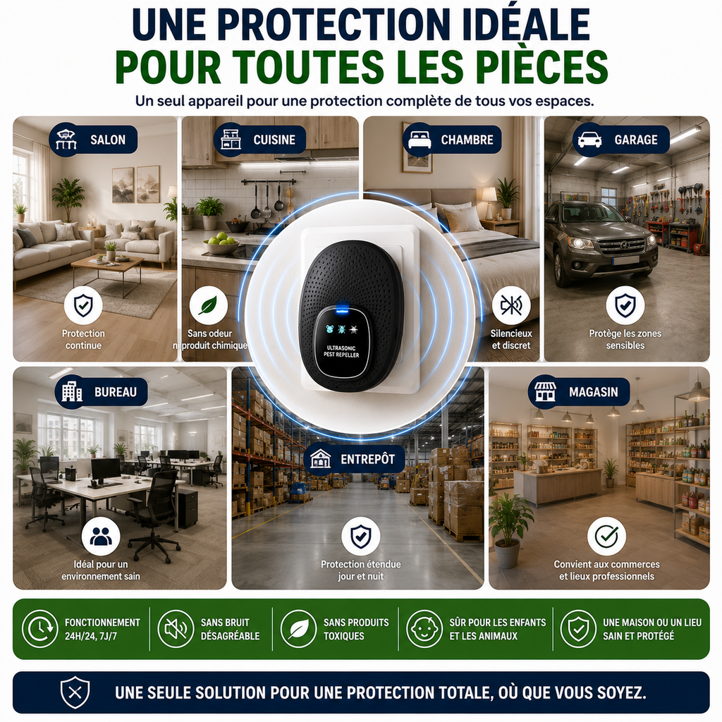 Répulsif Ultrasonique Anti-Nuisibles