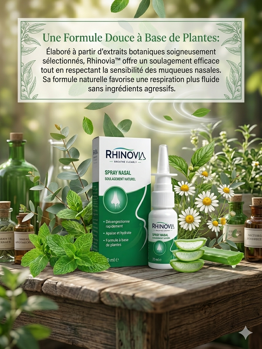 RHINOVIA™  Pack de 5 Spray Nasal / Respirez Librement. Vivez Pleinement.